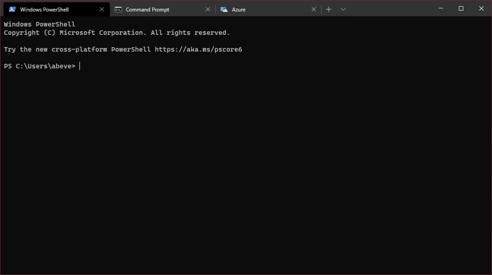 Windows Terminal screenshot