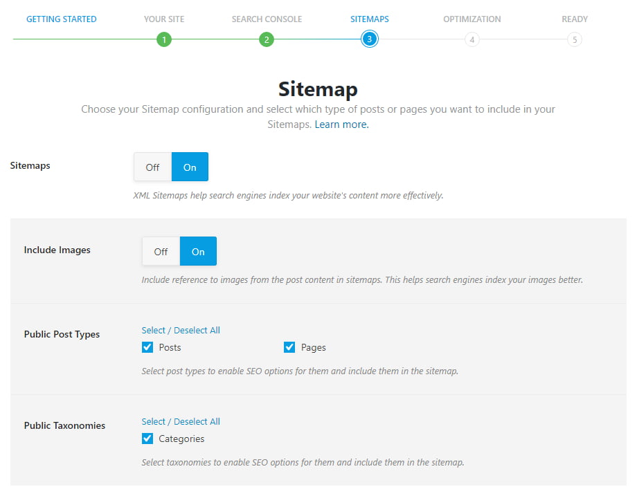 Rank Math SEO sitemap