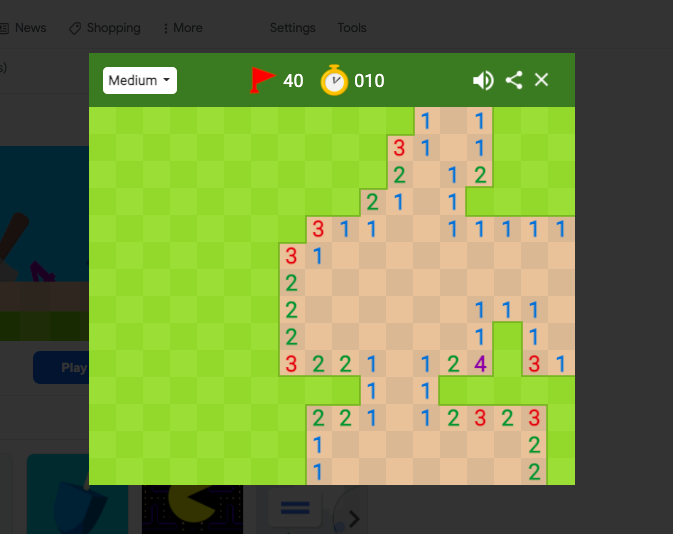 50. Minesweeper in Google