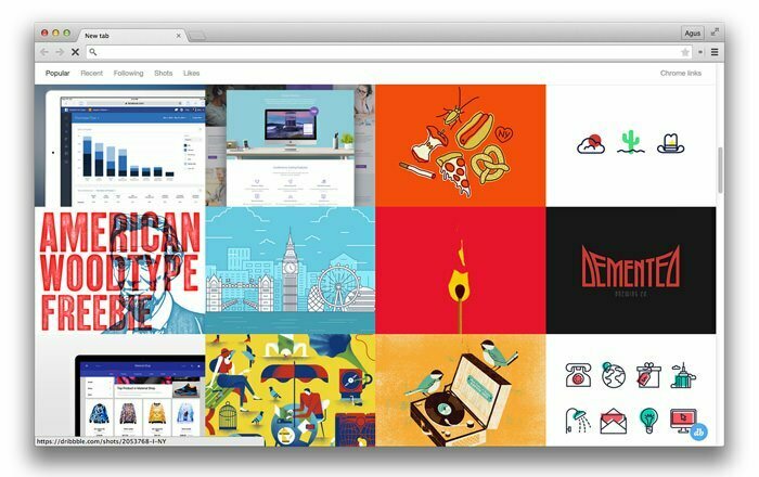 Dribbble New Tab