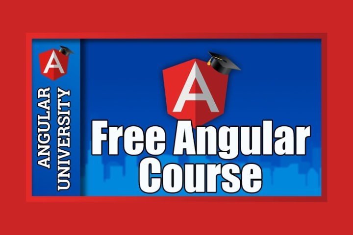 Đăng nhập khóa học miễn phí Angular trong coulour màu xanh và đỏ