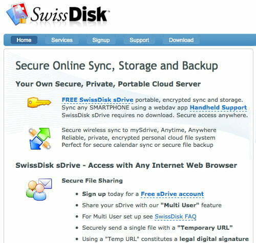 9 giải pháp lưu trữ trực tuyến được mã hóa 11 SwissDisk
