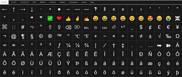 Cách sao chép nhanh ký tự đặc biệt vào clipboard