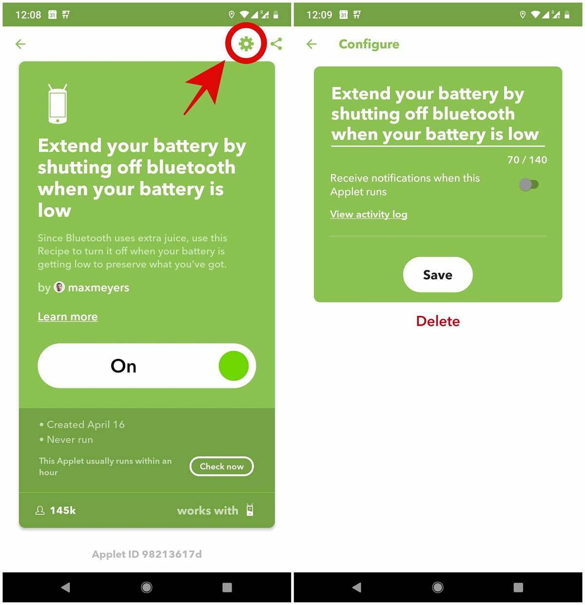 100 ứng dụng IFTTT tuyệt vời cho công việc 5 Định cấu hình một applet hoặc công thức trong IFTTT