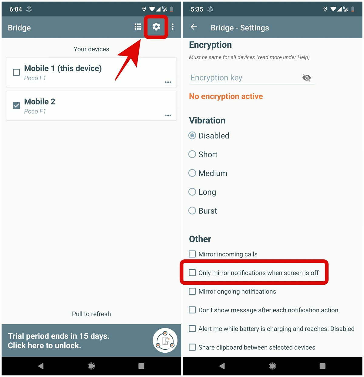 Cách đồng bộ thông báo giữa các thiết bị Android 6 Kiểm tra cài đặt cấu hình trong Bridge
