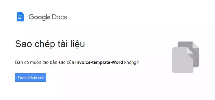 Tạo nhanh mẫu hóa đơn bán hàng bằng Google Docs