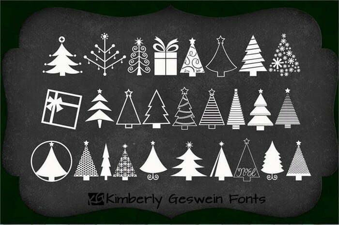 christmas fonts by Kimberly Geswein