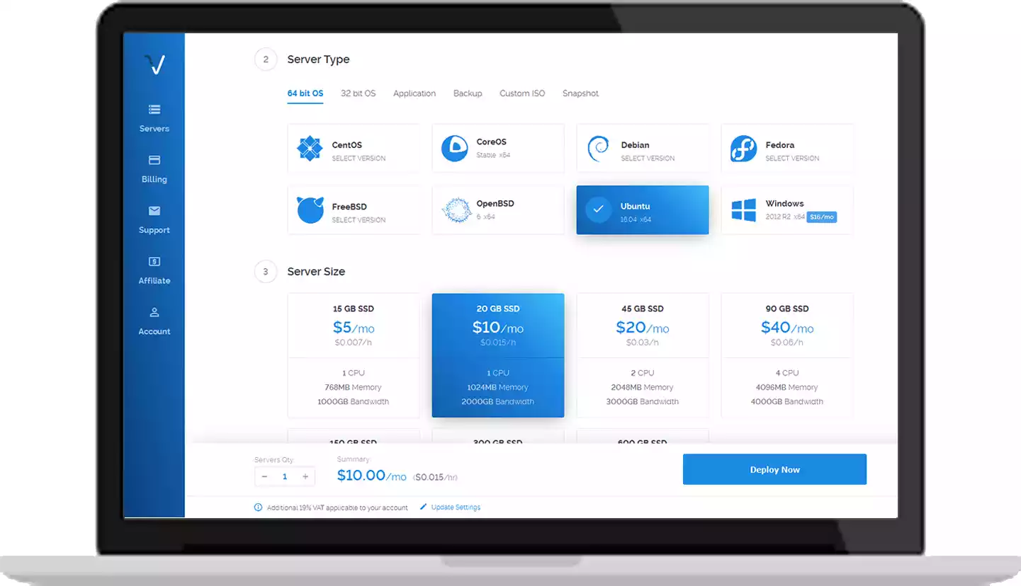 Vultr Dashboard