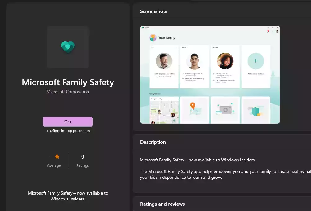 Family Safety app