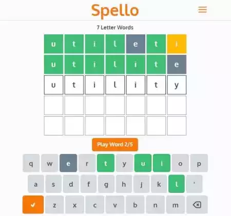 Spello: Tựa game tương tự Wordle dành cho bé 1