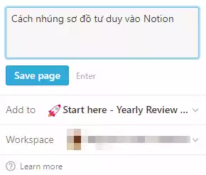 Cách sử dụng Notion Web Clipper 5