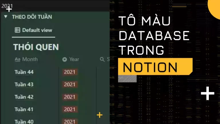 Cách thêm màu nền vào Database trên Notion