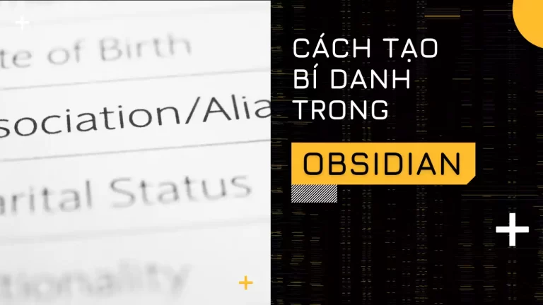 Cách đặt tên phụ cho ghi chú trong Obsidian