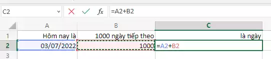 Cách tính 1000 ngày tiếp theo là ngày nào nhanh nhất 1