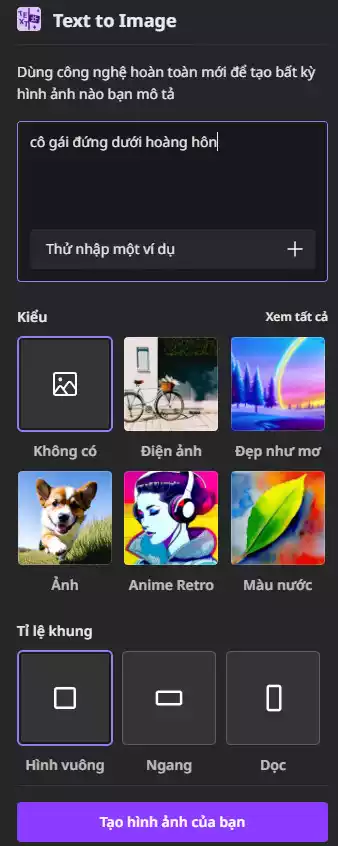 Cách dùng tính năng Text to Image trên Canva 3