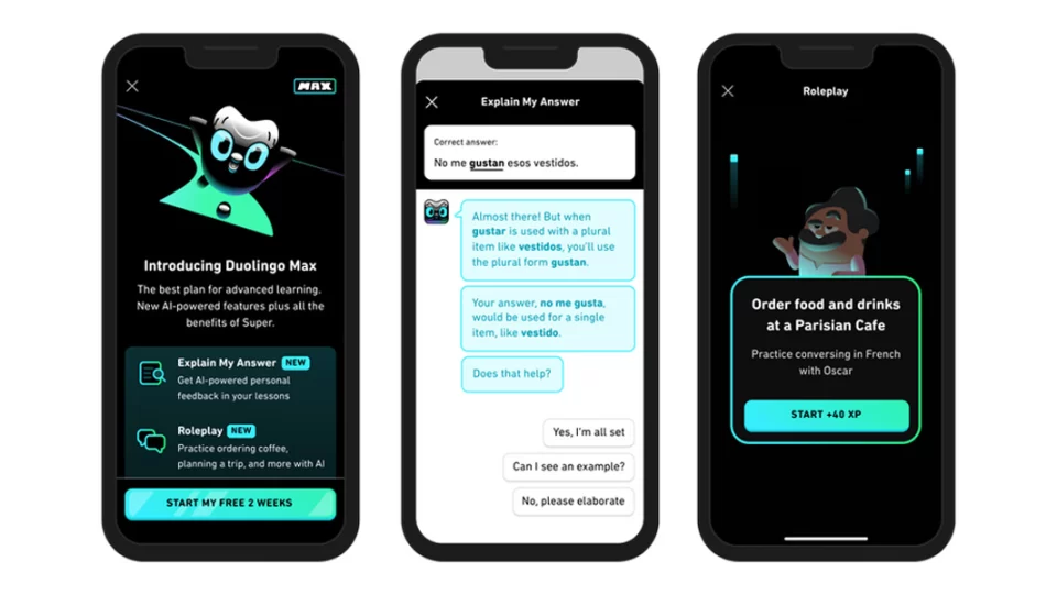 Duolingo Max: Gói học tiếng Anh tích hợp AI
