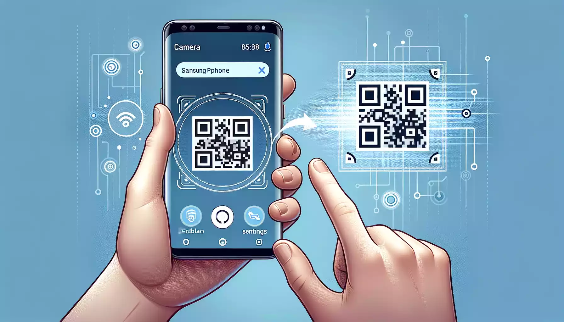 Cách scan mã QR trên điện thoại Samsung