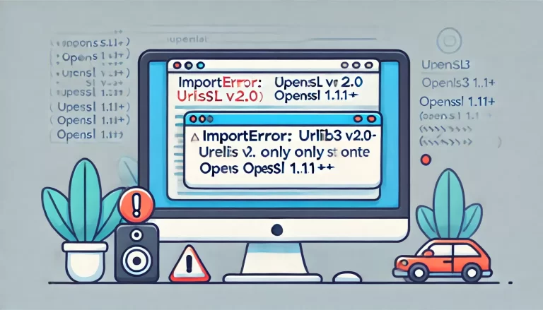 Lỗi ImportError: urllib3 v2.0 chỉ hỗ trợ OpenSSL 1.1.1+ khi sử dụng OpenAI API