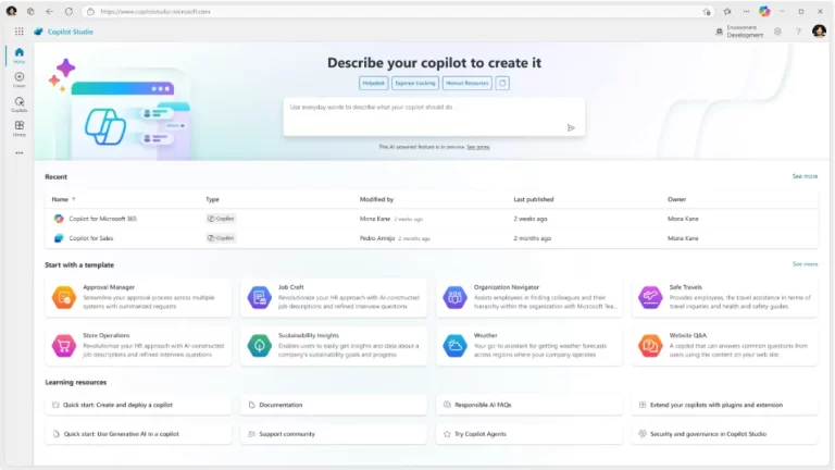 Microsoft phát hành xem trước công khai các tác nhân AI trong Copilot Studio