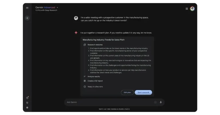 Gemini Deep Research mở rộng cho Google Workspace