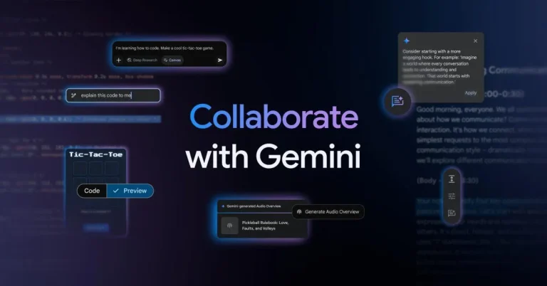Gemini app ra mắt tính năng Canvas và podcast Audio Overview