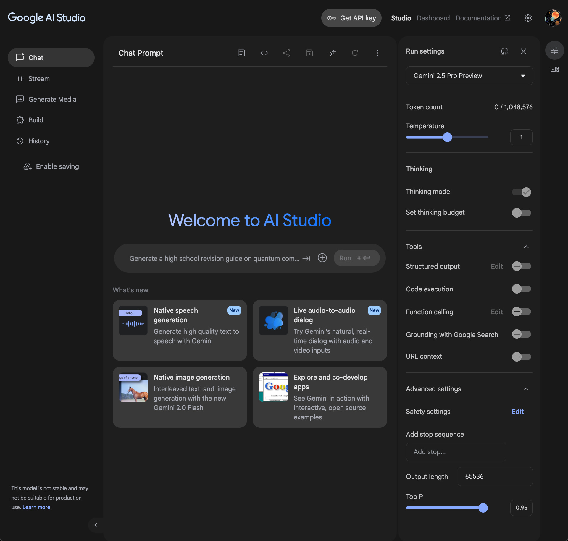 Google AI Studio
