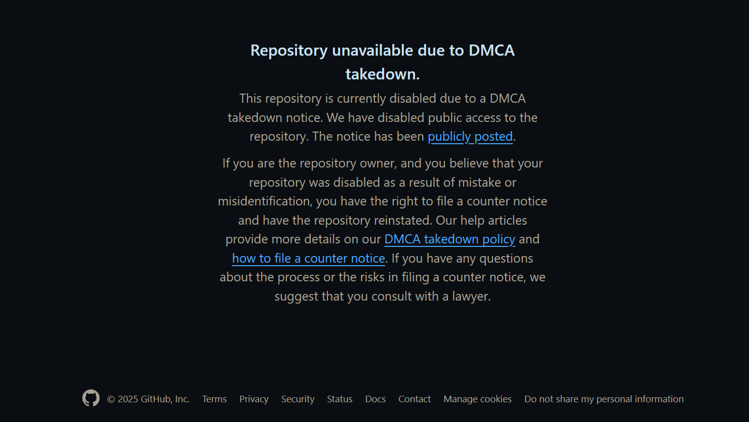 Những điều cần lưu ý khi sử dụng phần mềm mã nguồn mở 2 a dmca takedown notice on github