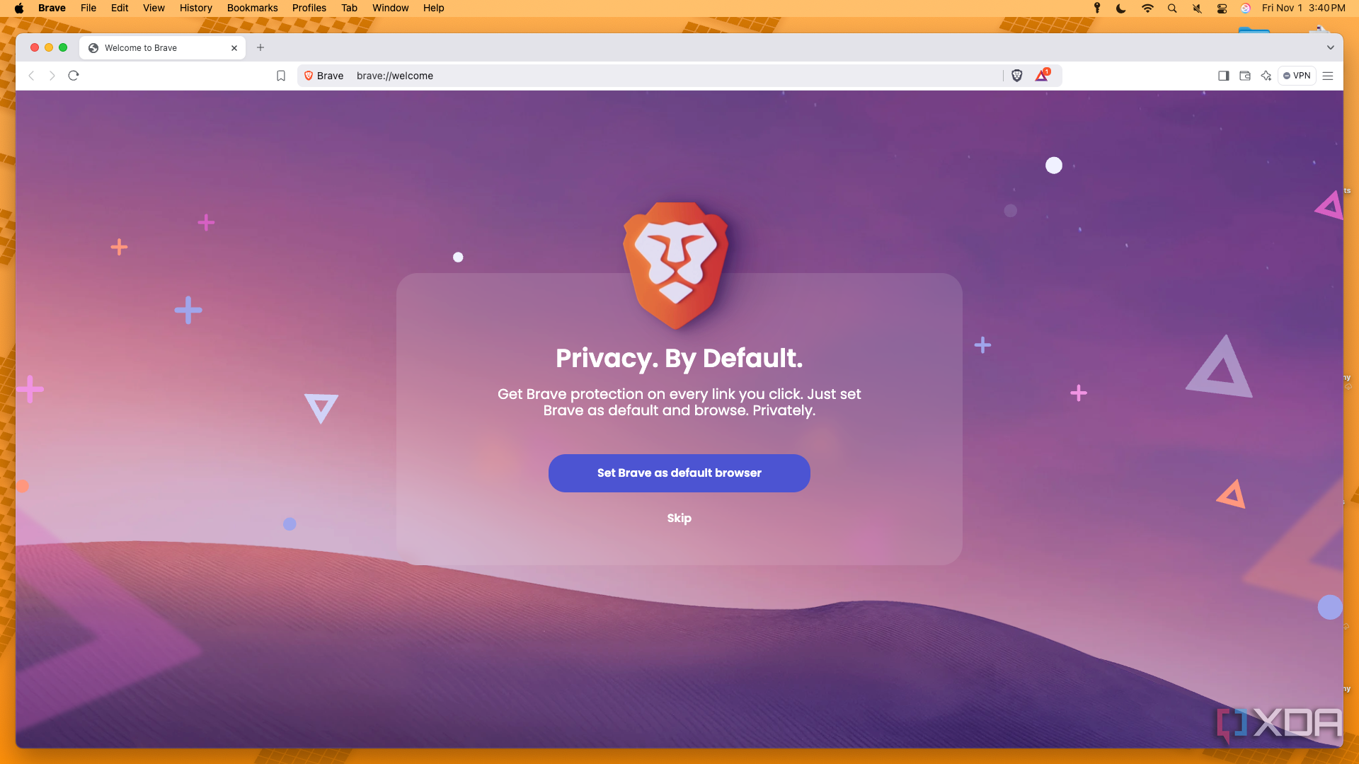 Những điều cần lưu ý khi sử dụng phần mềm mã nguồn mở 1 A screenshot of the Brave splash screen on macOS.