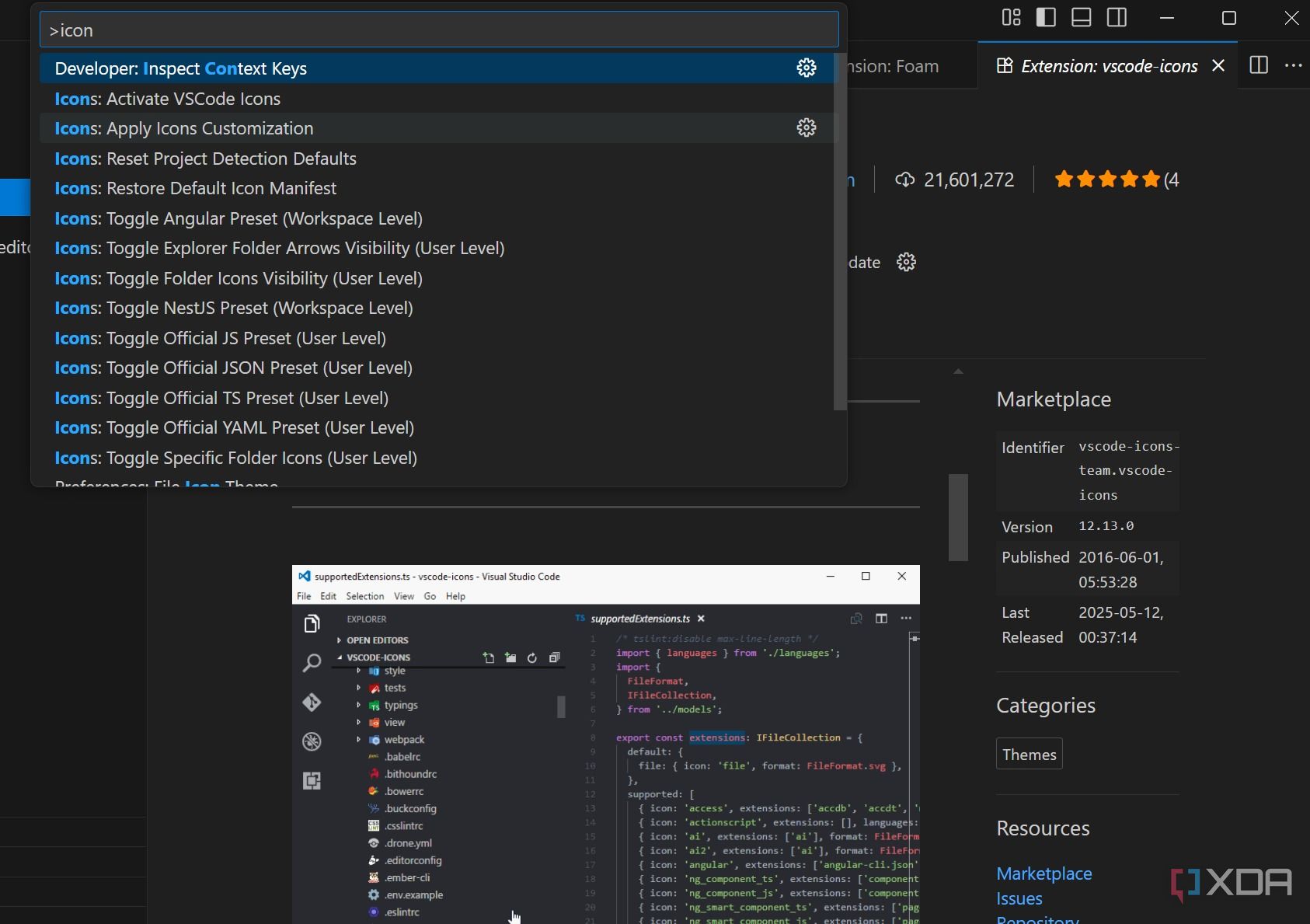 VS Code icons 