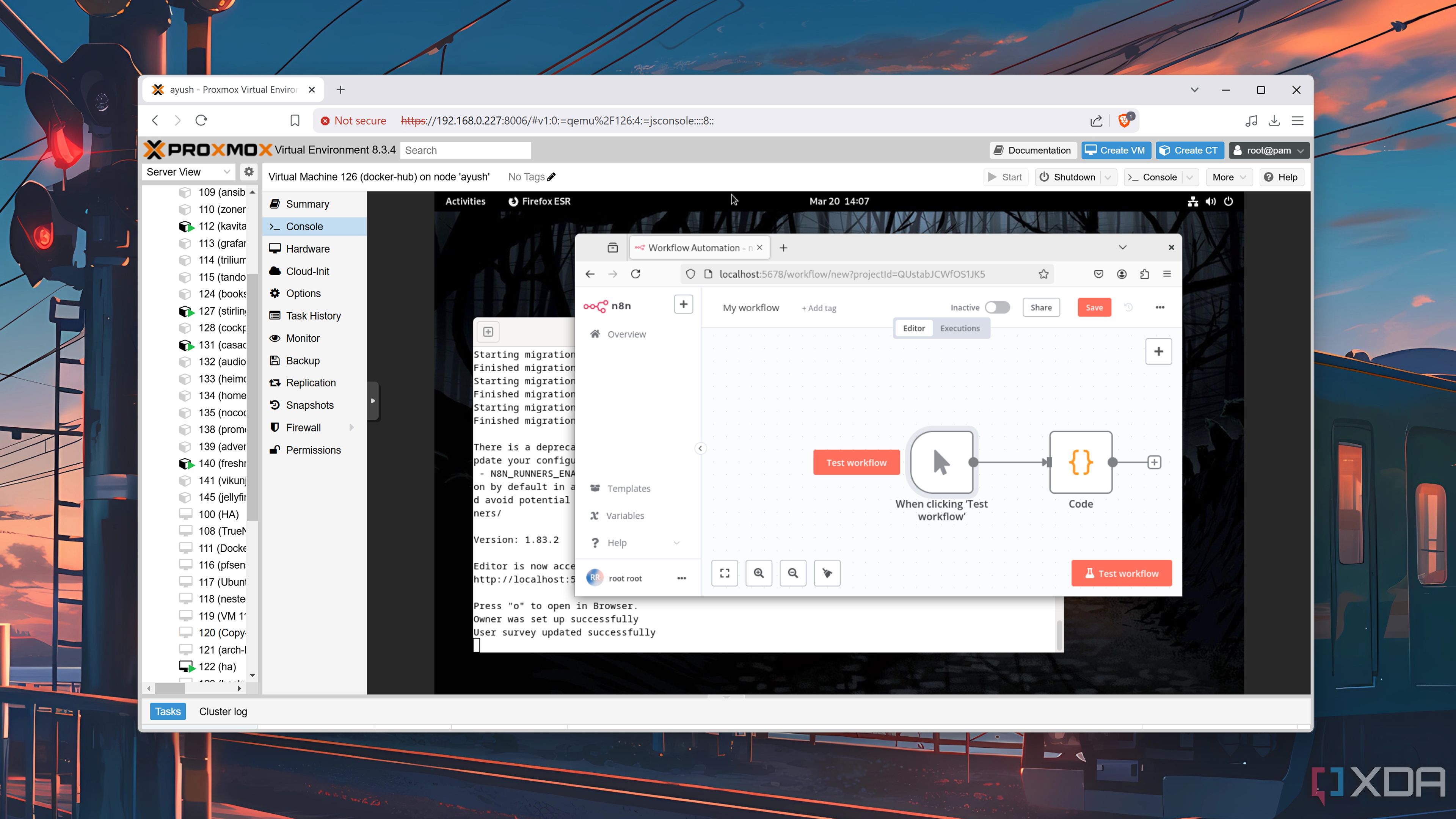 Khám phá các nền tảng phần mềm tự động hóa: Zapier, n8n và Tines 2 Running n8n on Proxmox