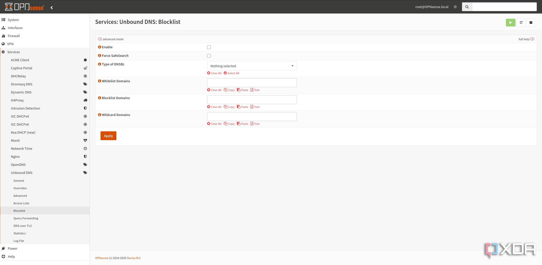 Hướng dẫn tạo DNS server tùy chỉnh với OPNsense và Unbound 1 OPNsense Unbound blocklist