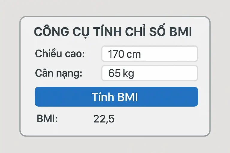 Công cụ tính chỉ số BMI