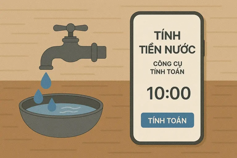 Cách tính tiền nước sinh hoạt