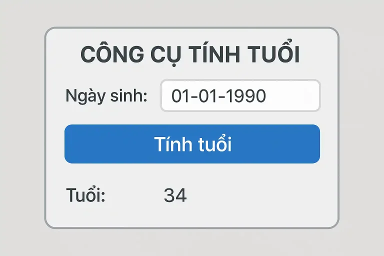 Công cụ tính tuổi của bạn